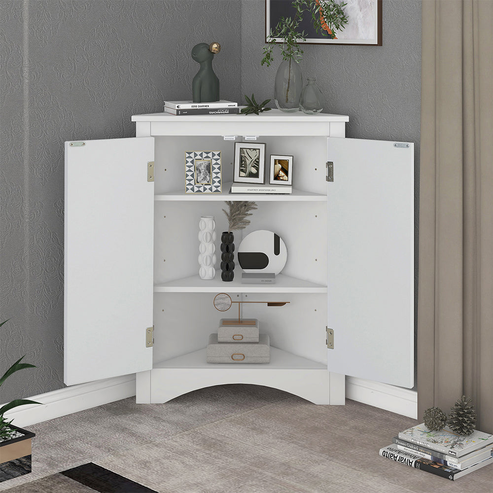 Triangle Freestanding Cabinet - White_5