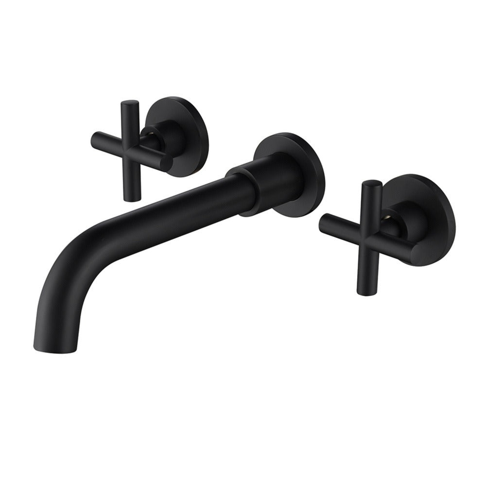 Bathroom Faucet Wall Mounted Bathroom Sink Faucet - Black_0