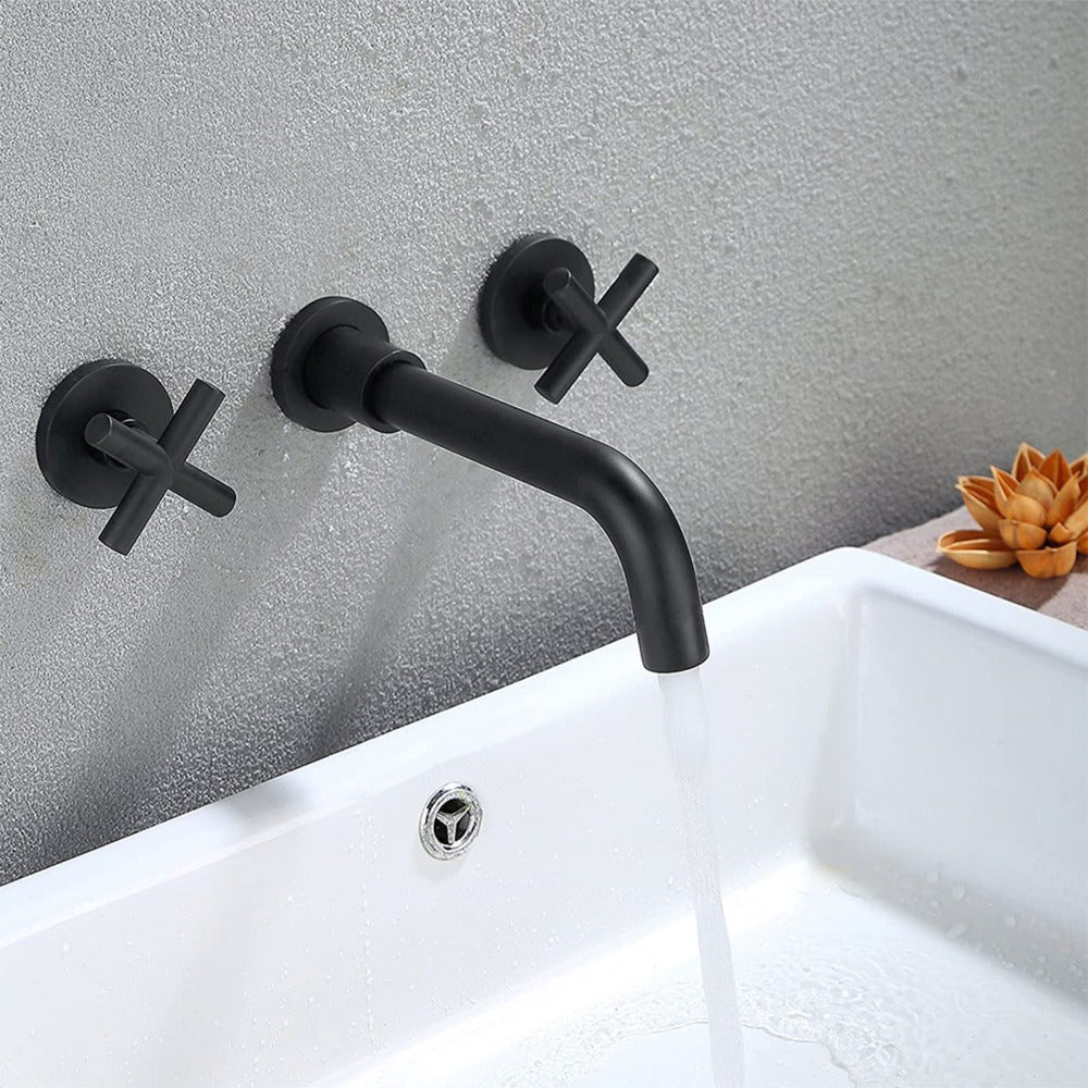 Bathroom Faucet Wall Mounted Bathroom Sink Faucet - Black_1