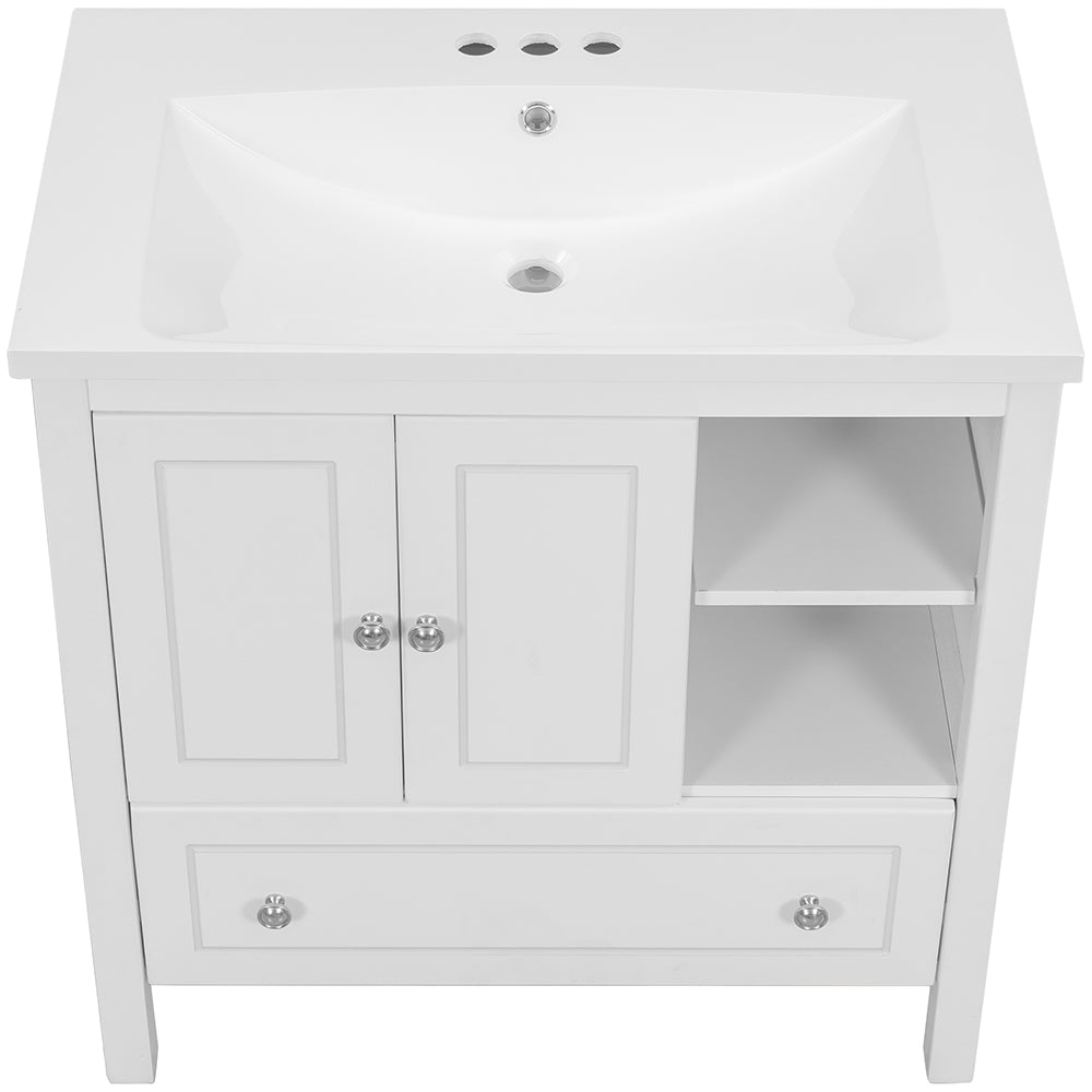 Bathroom Vanity with Ceramic Sink - White_10