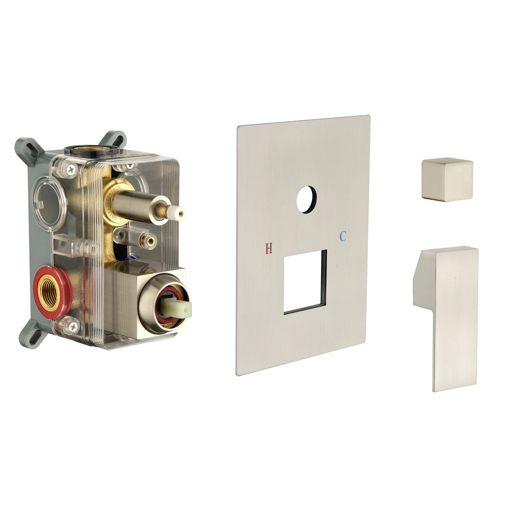 Solid Brass 2-Way Outlet Shower Diverter Valve Kit_1