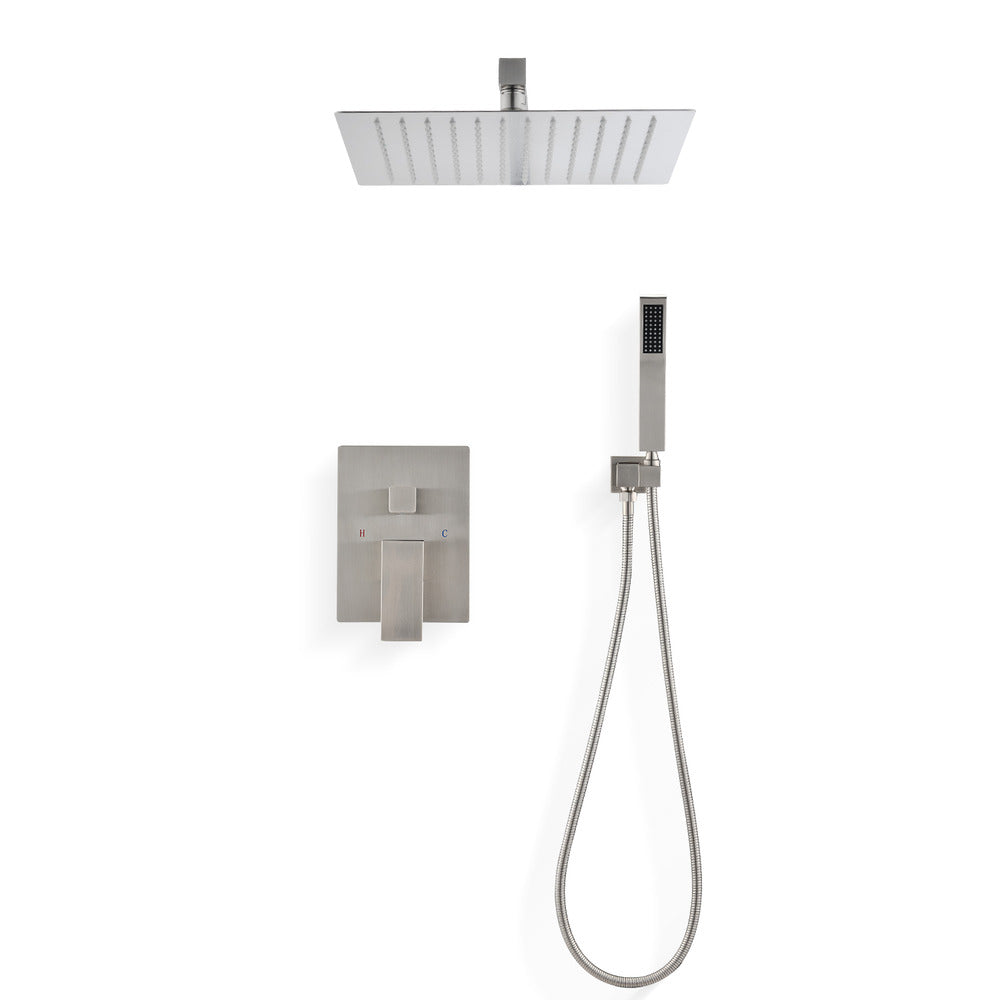 12" Wall-Mounted Rain Shower Head System_0