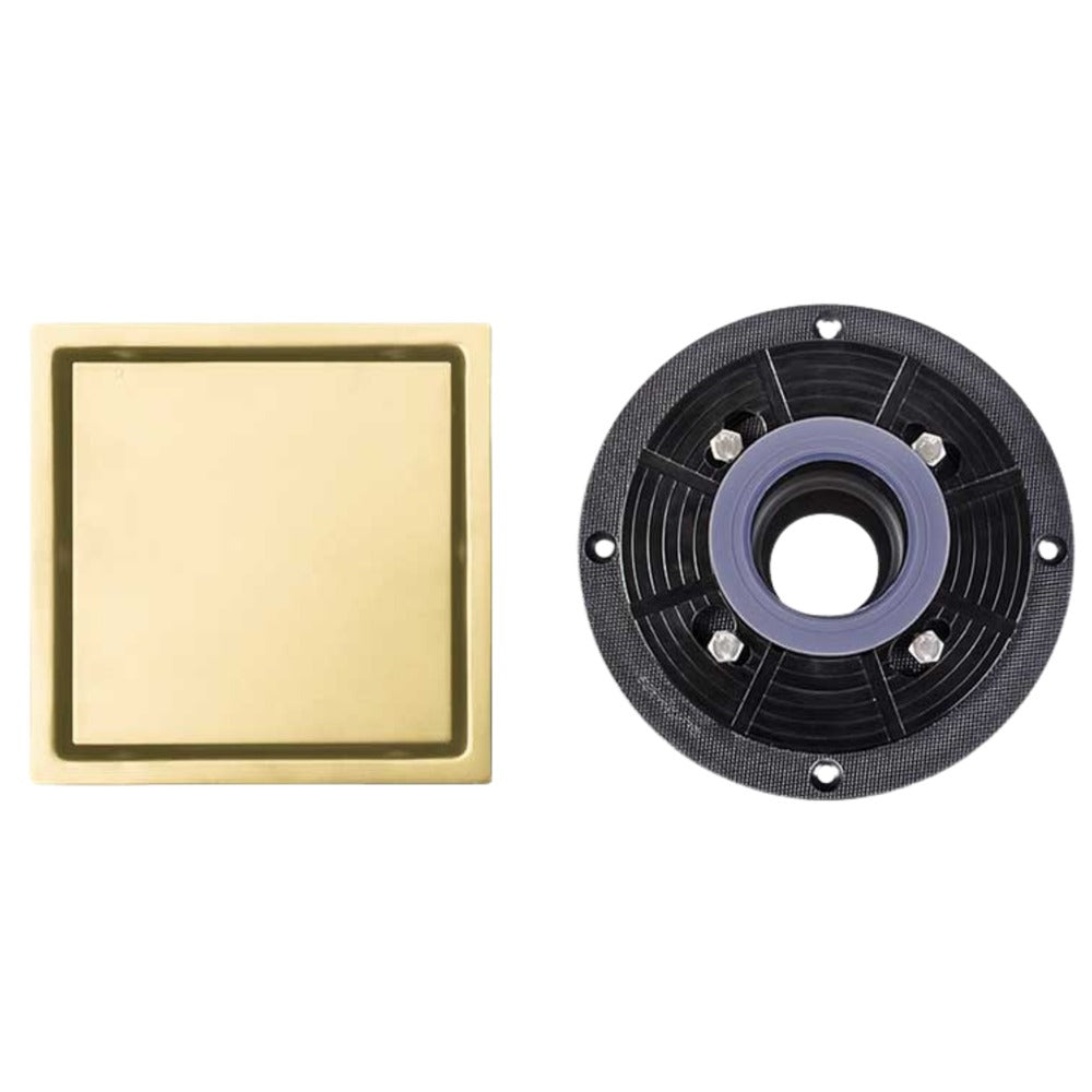 6 Inch Square Shower Floor Drain - Gold_7