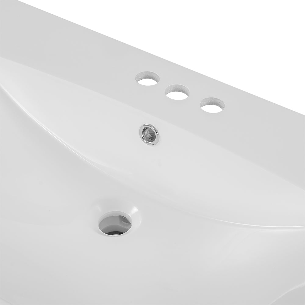 36 Inch Ceramic Single Bathroom Vanity Top with 3-Faucet Holes_2