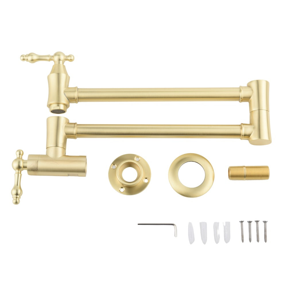 Wall Mount Pot Filler Faucet - Gold_0