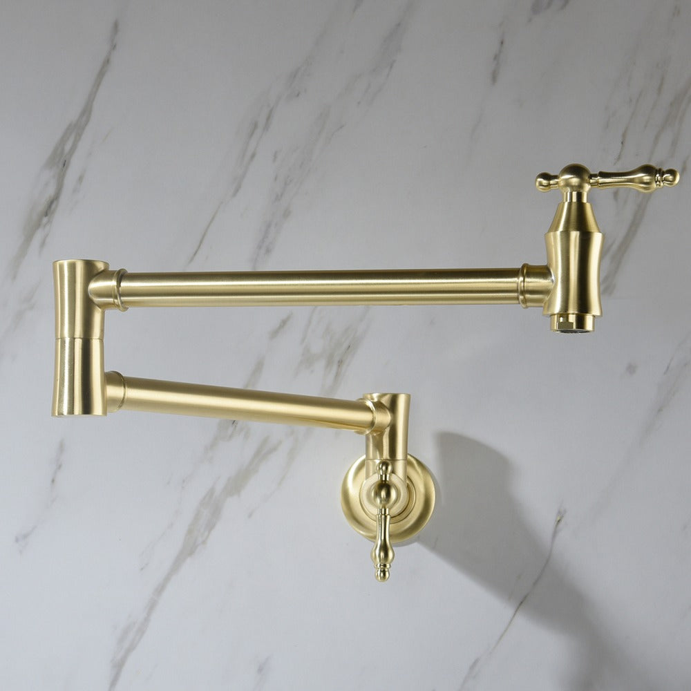 Wall Mount Pot Filler Faucet - Gold_2