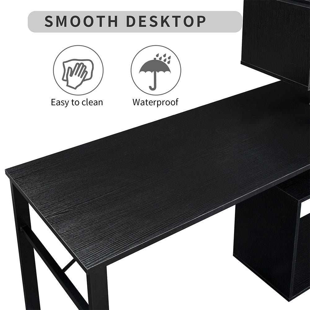 5-Tier L-Shaped Rotating Desk with Lockable Casters_2