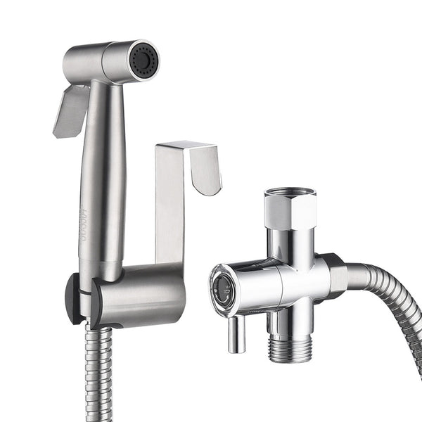 Bidet Sprayer for Toilet Handheld Cloth Diaper Sprayer - Silver_0