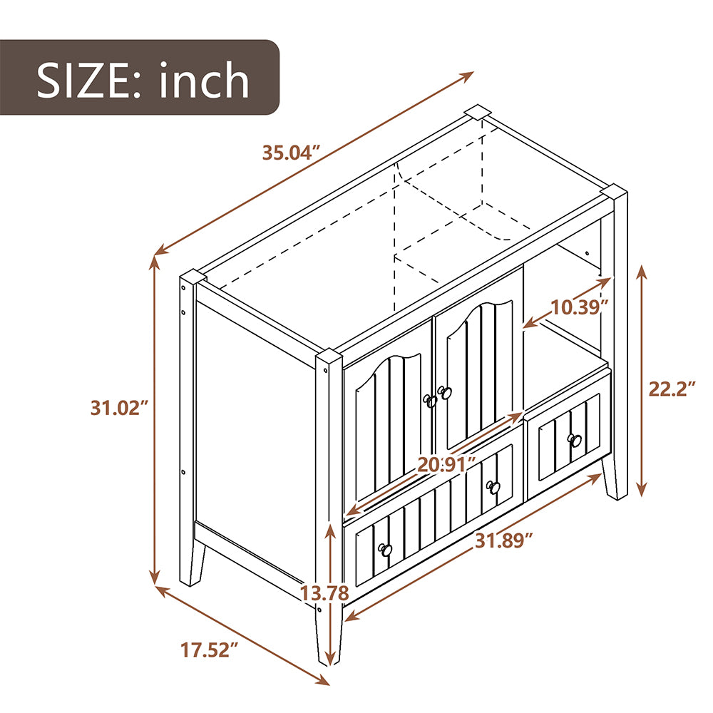 36 Inch Bathroom Vanity Base - Grey_9