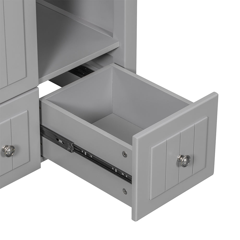 36 Inch Bathroom Vanity Base - Grey_7