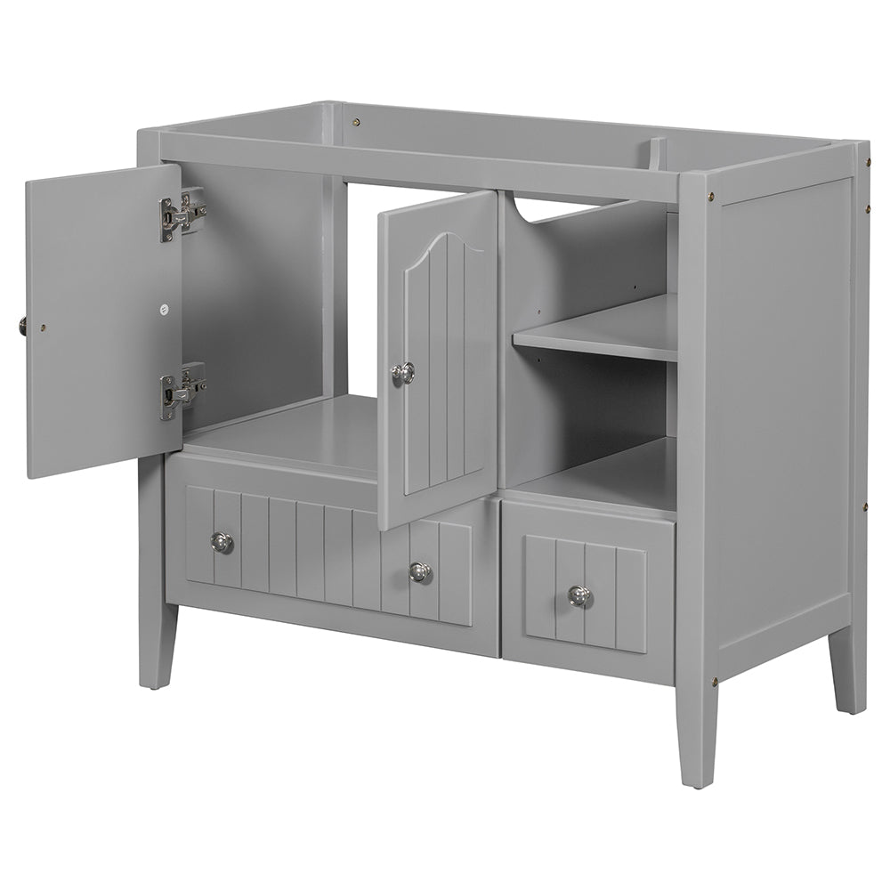 36 Inch Bathroom Vanity Base - Grey_3