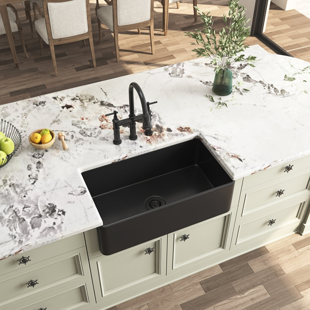 Farmhouse Sink Deep Single Undermount Apron Kitchen Sink_2