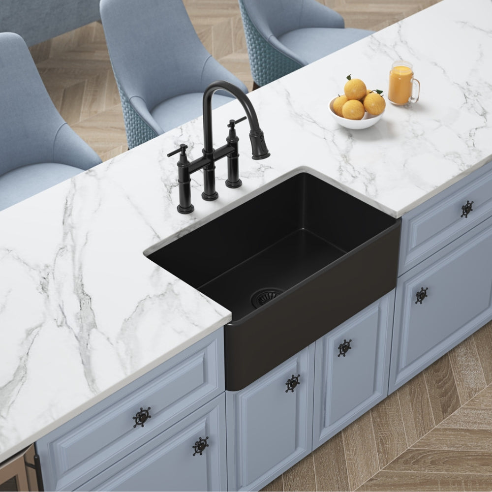 Farmhouse Sink Deep Single Undermount Apron Kitchen Sink_1