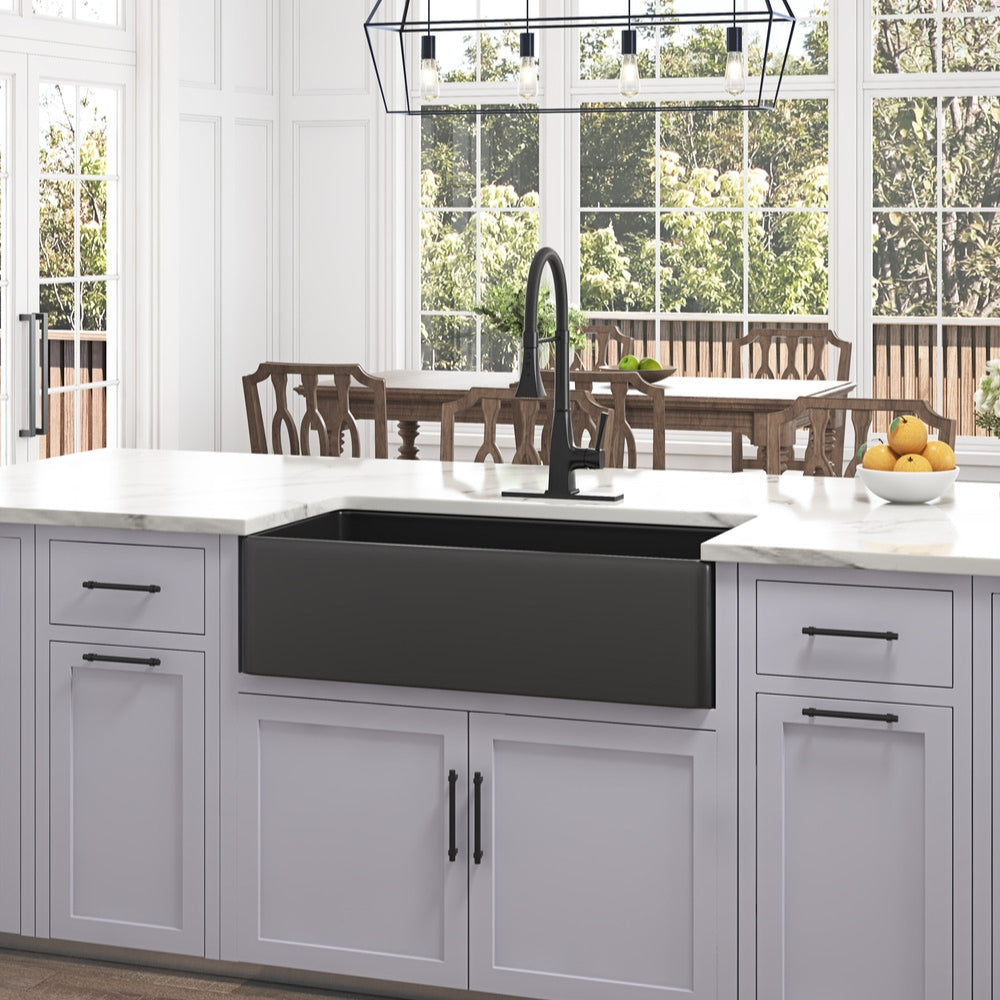 Farmhouse Sink Deep Single Undermount Apron Kitchen Sink_4