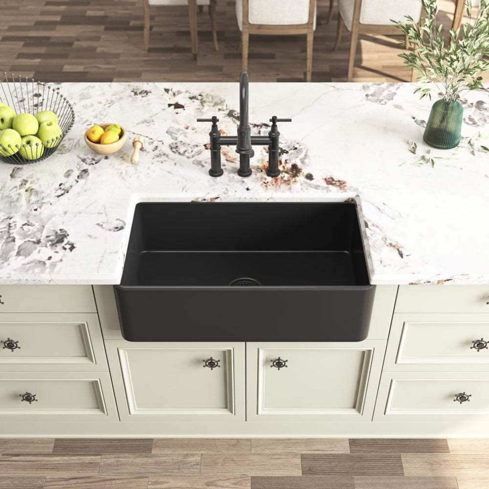 Farmhouse Sink Deep Single Undermount Apron Kitchen Sink_3