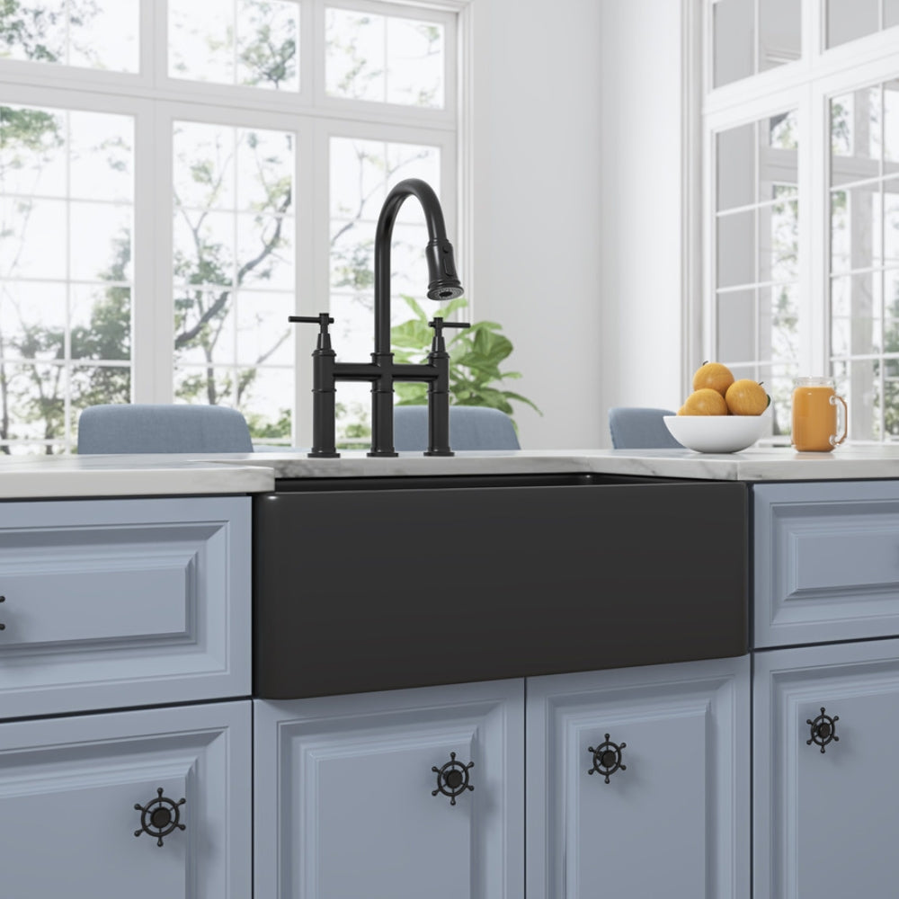 Farmhouse Sink Deep Single Undermount Apron Kitchen Sink_7