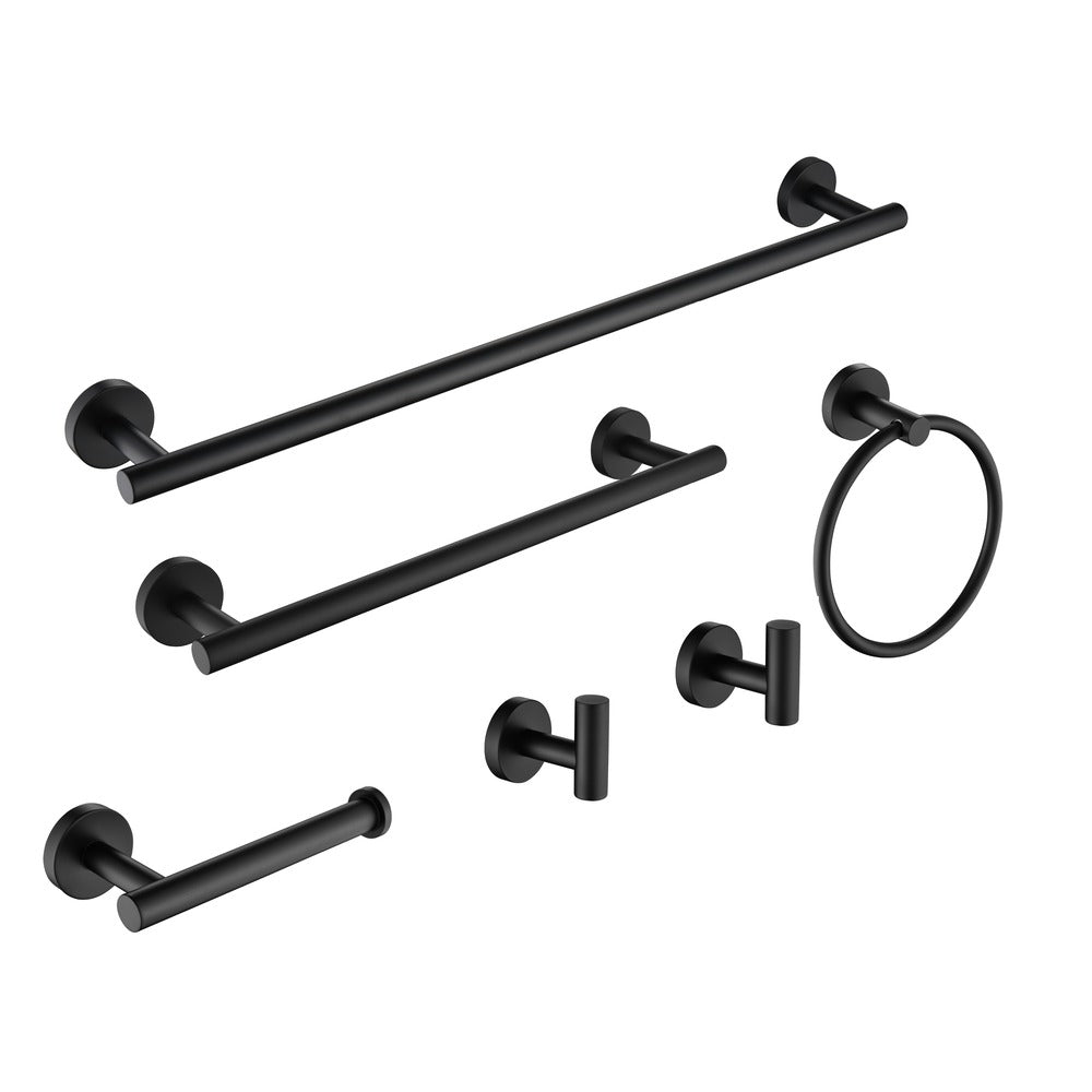 6-Piece Stainless Steel Wall Mount Bathroom Towel Rack Set_0