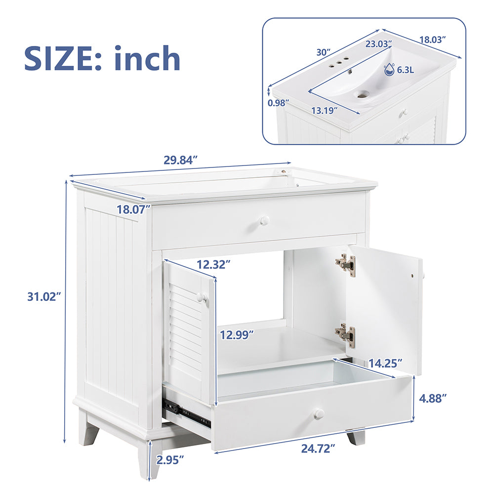 Bathroom Vanity Base - White_9