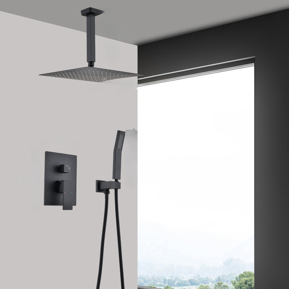 Ceiling Mounted Shower System with Handheld 12in Head_3