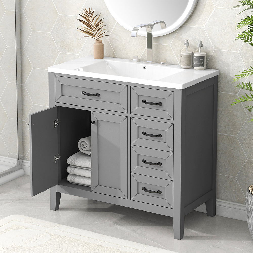 Bathroom Vanity with Sink - Grey_1