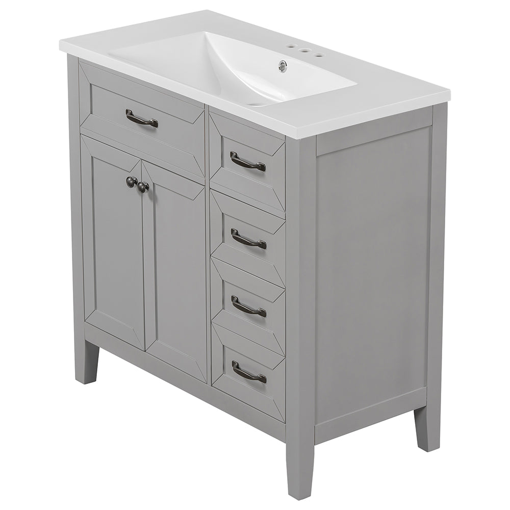 Bathroom Vanity with Sink - Grey_6