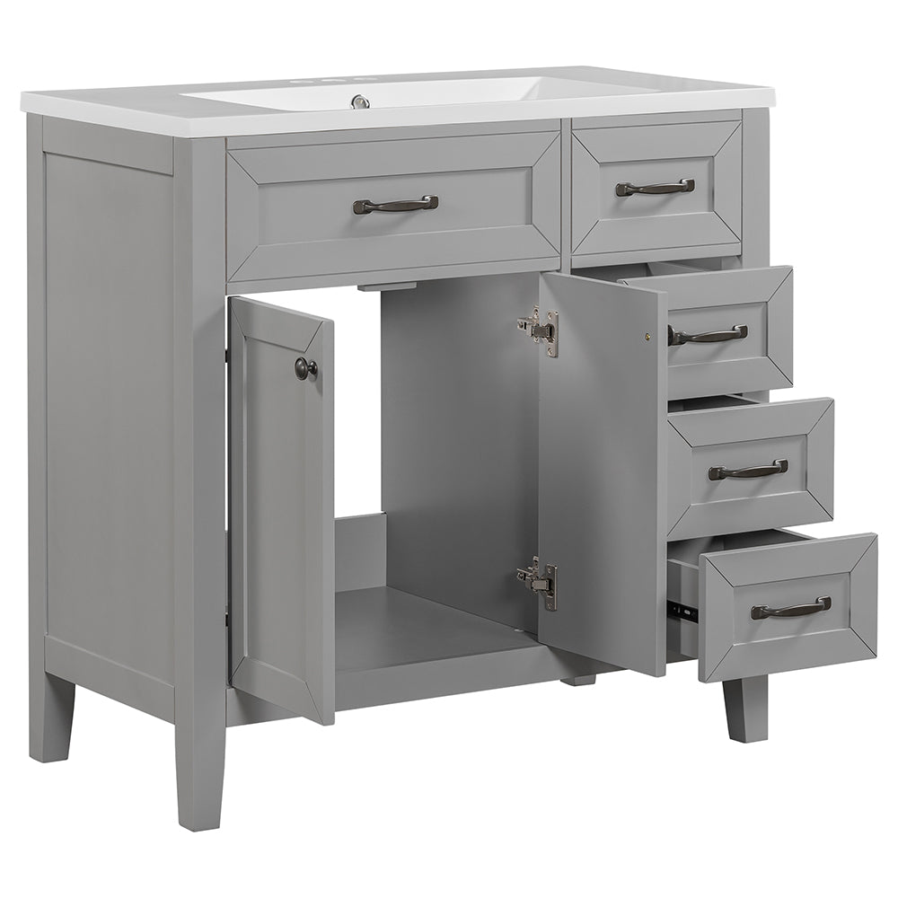 Bathroom Vanity with Sink - Grey_4