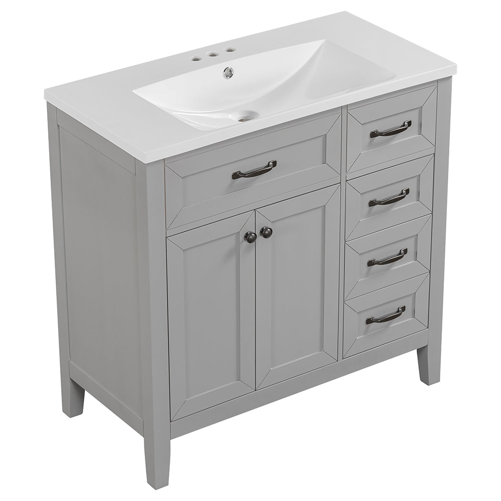 Bathroom Vanity with Sink - Grey_3