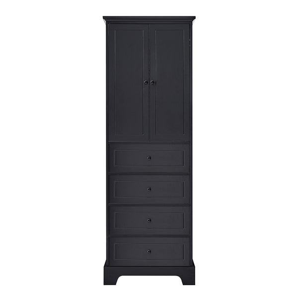 2-Door 4-Drawer Adjustable Cabinet - Black_0