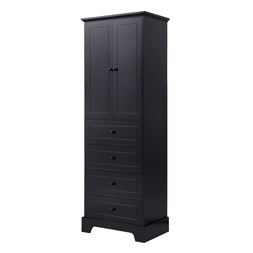 2-Door 4-Drawer Adjustable Cabinet - Black_4