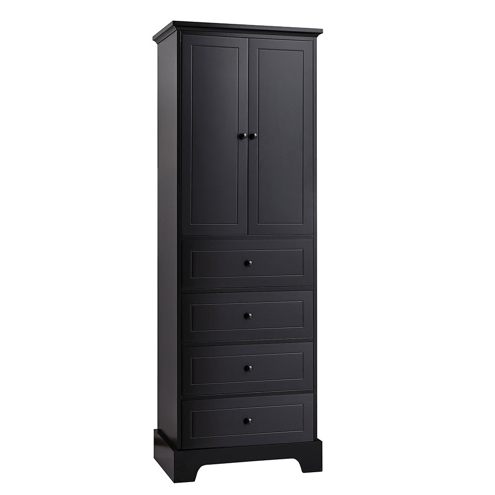 2-Door 4-Drawer Adjustable Cabinet - Black_3