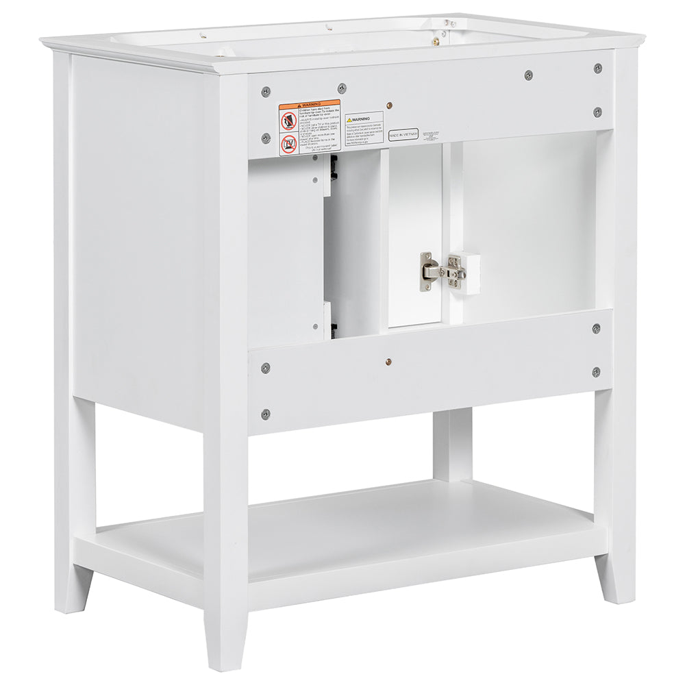 30 Inch Vanity Base with Multi-Functional Drawer - White_6