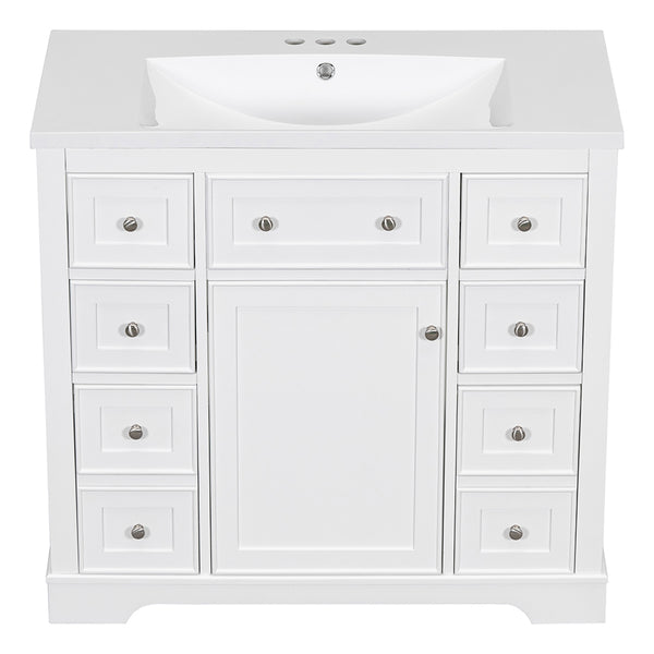 36 Inch Bathroom Vanity & Sink Combo - White_0