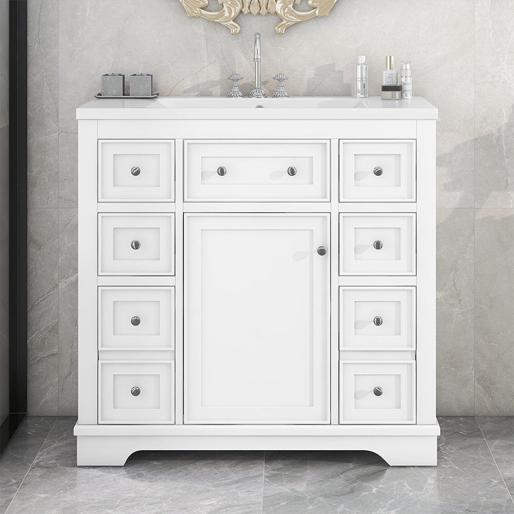 36 Inch Bathroom Vanity & Sink Combo - White_5