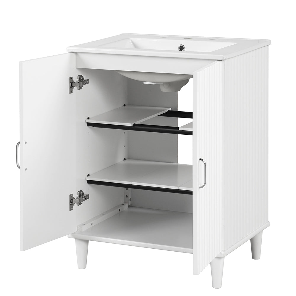 24 Inch Bathroom Vanity with Sink - White_4