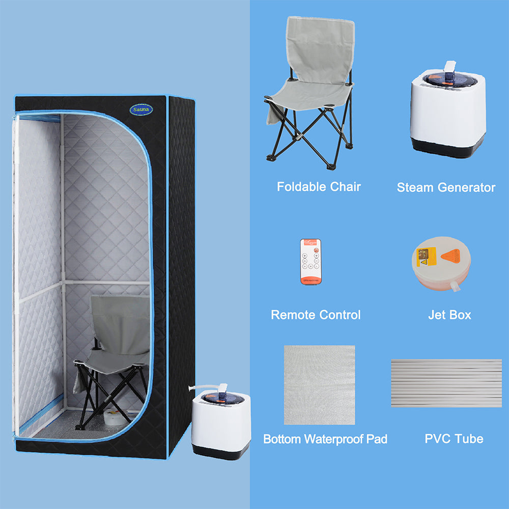 Full Size Portable Steam Sauna Tent with Remote_3