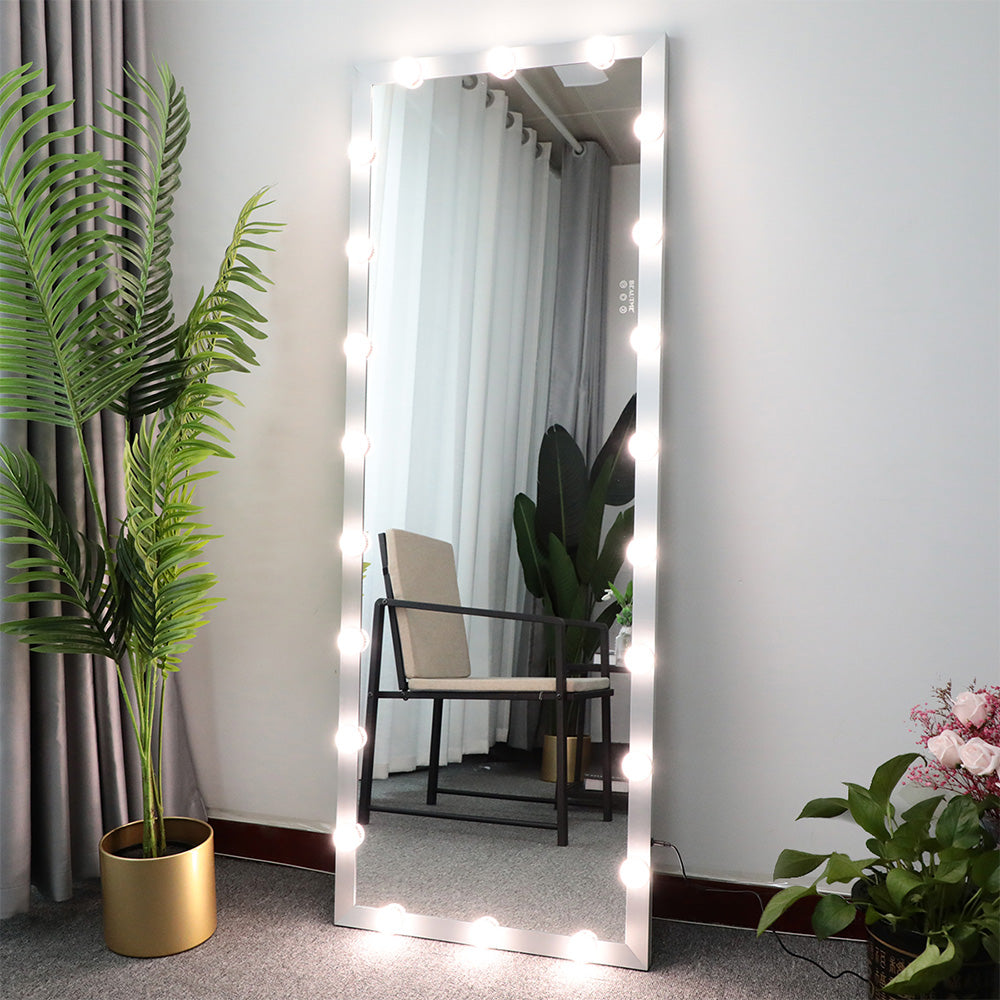 63x24 Inch Hollywood Full-Length Lighted Mirror - Silver_7