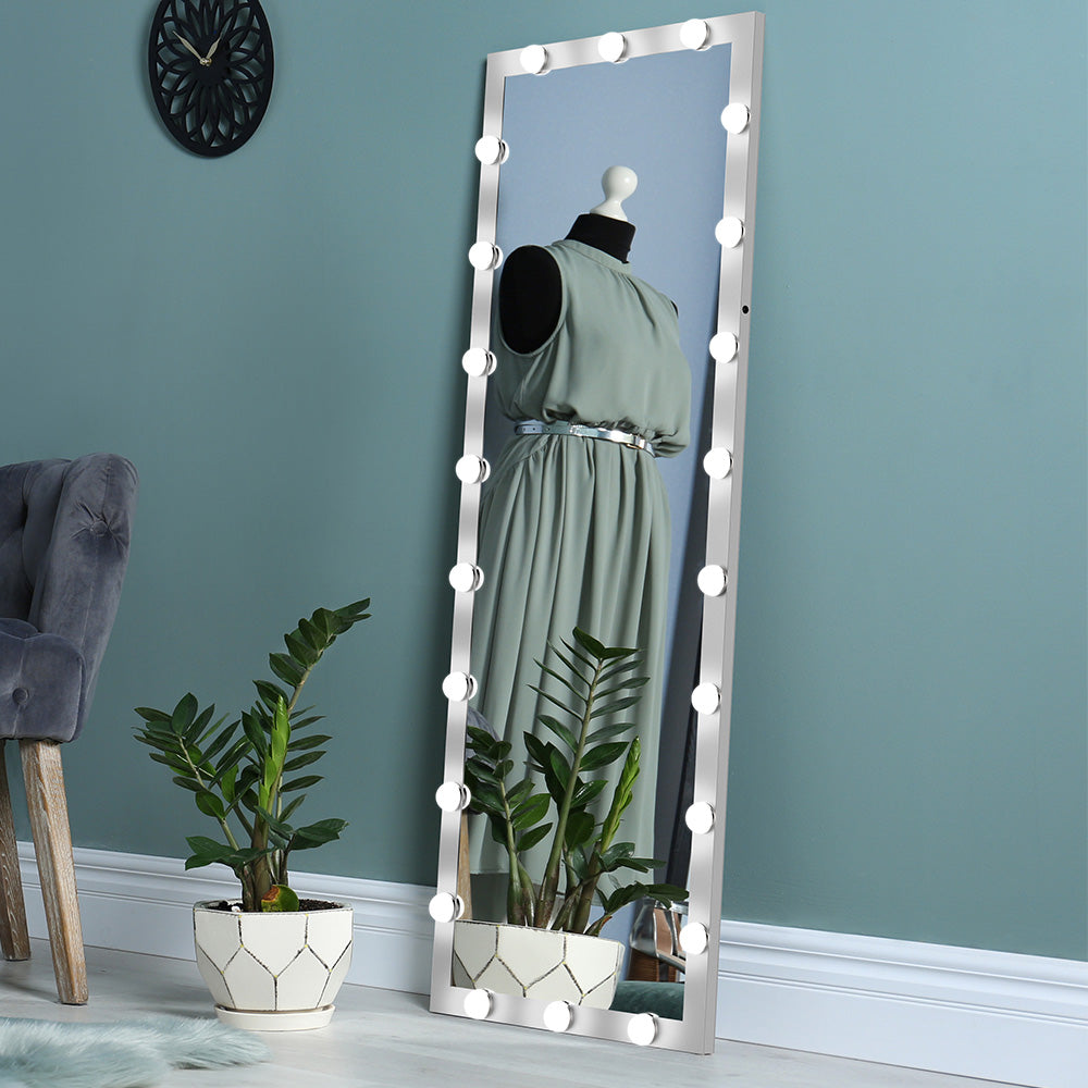 63x24 Inch Hollywood Full-Length Lighted Mirror - Silver_5