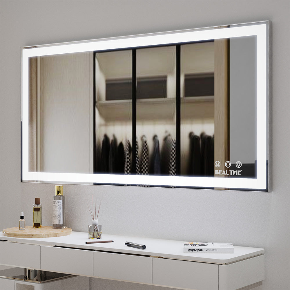 48x24 Inch LED Vanity Mirror, Adjustable Light & Anti-Fog - Wall Mounted_6