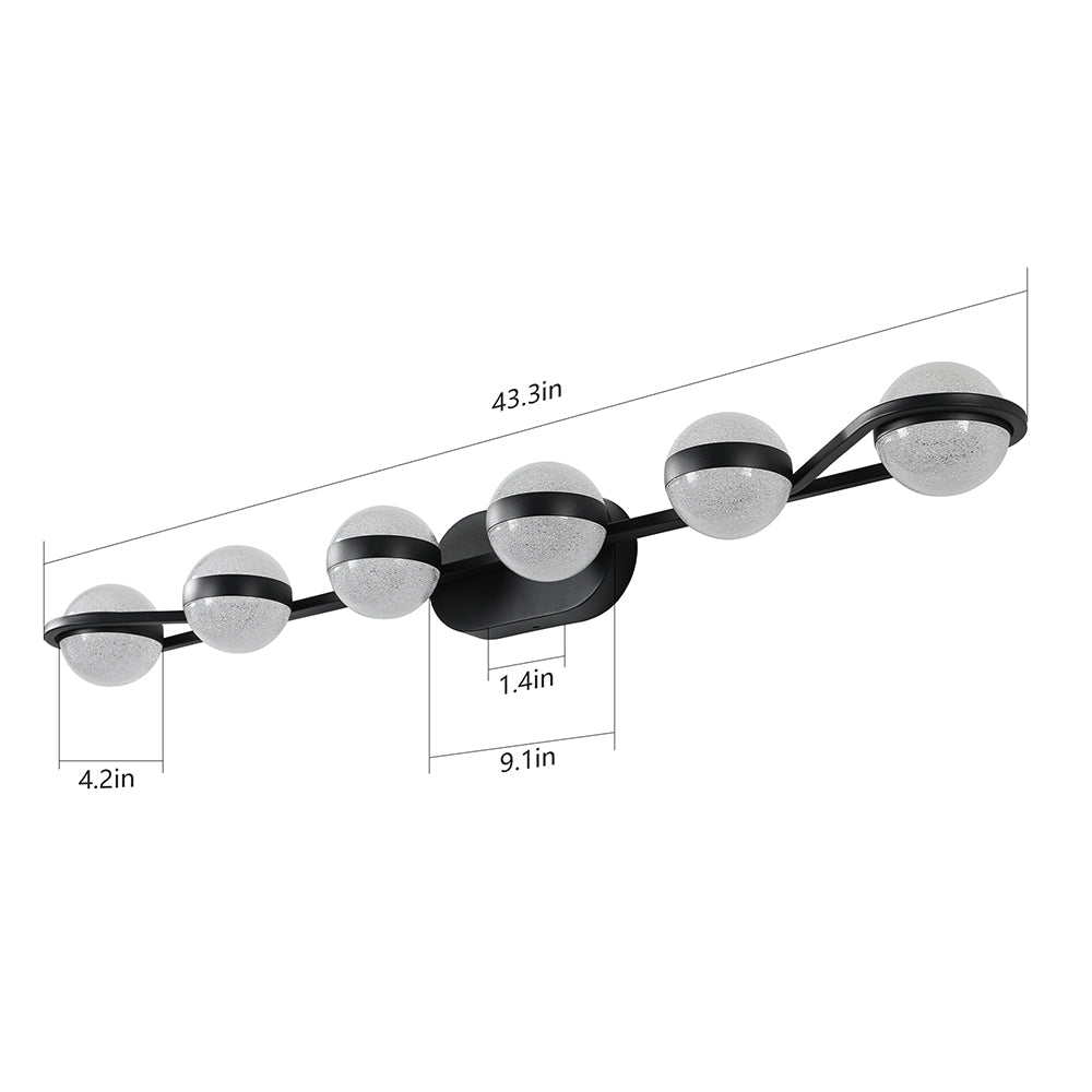 6-Bulb LED Vanity Light for Bathroom - Black_10