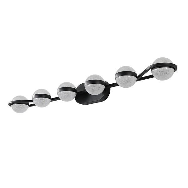 6-Bulb LED Vanity Light for Bathroom - Black_0