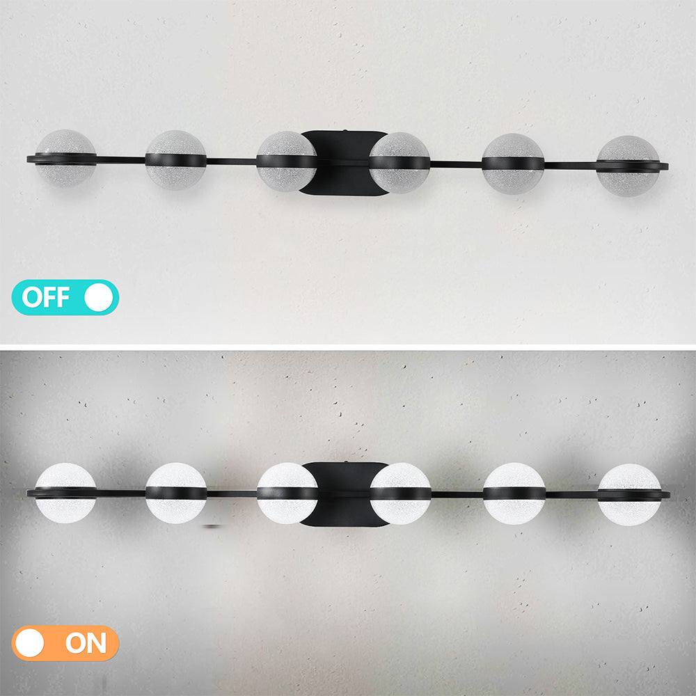 6-Bulb LED Vanity Light for Bathroom - Black_9