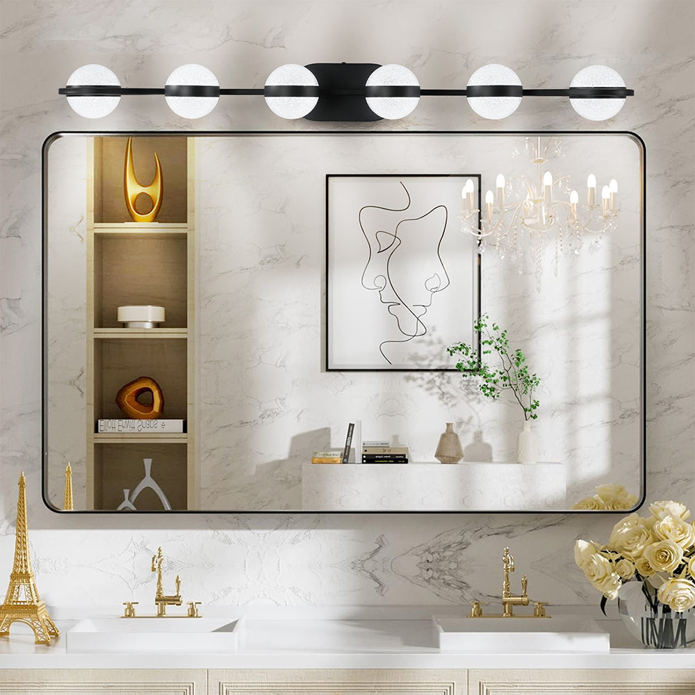 6-Bulb LED Vanity Light for Bathroom - Black_4