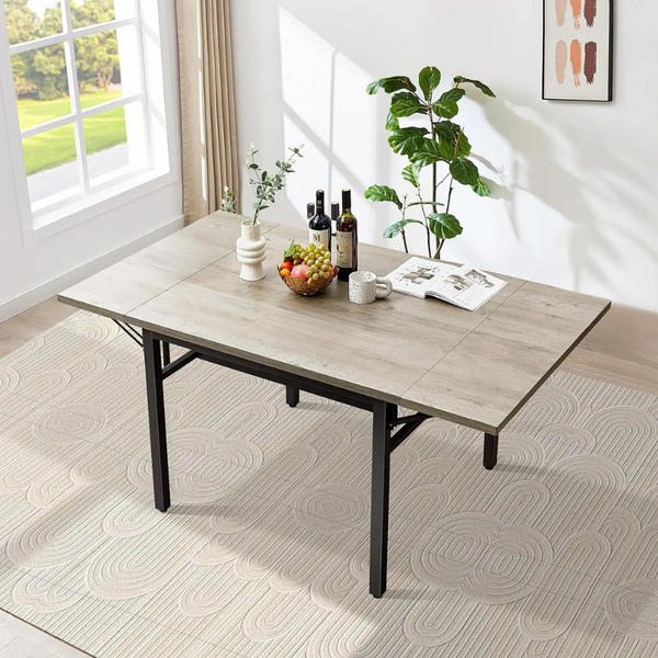 Modern Grey Folding Dining Table_0