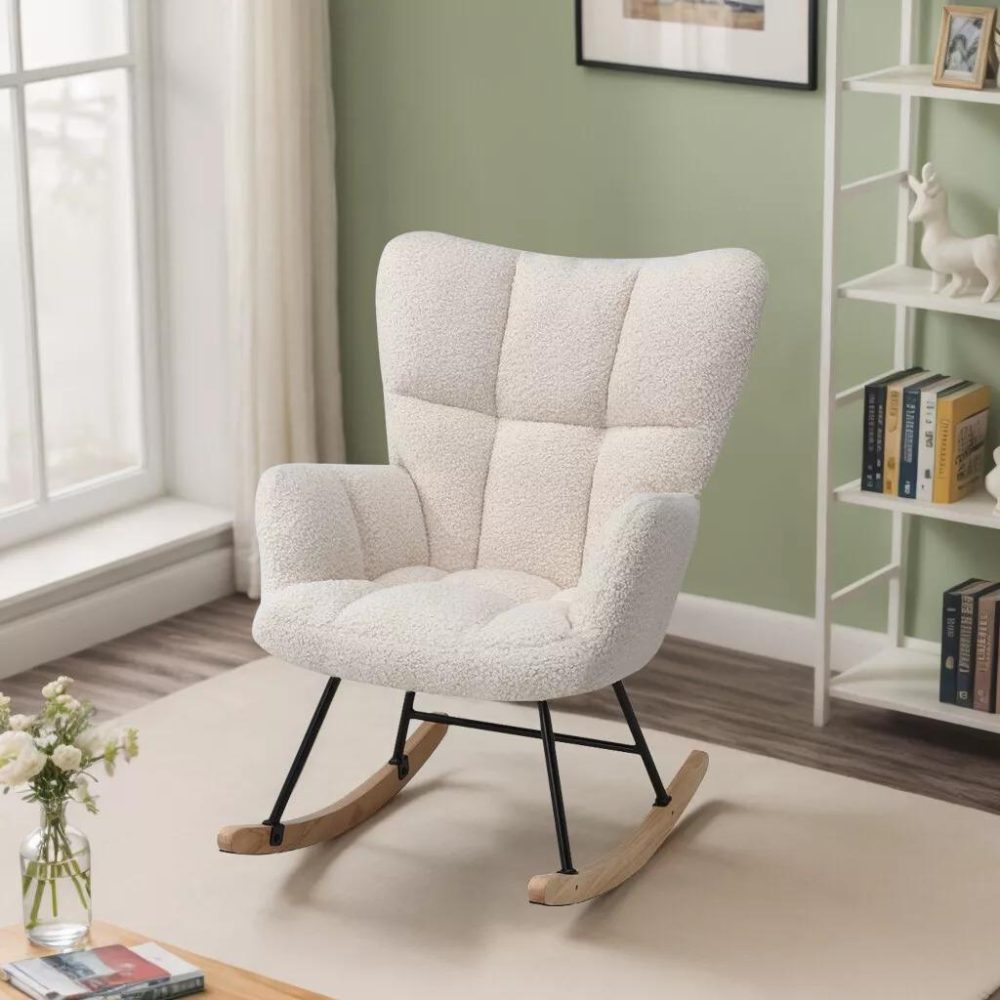 White Teddy Rocking Chair_3