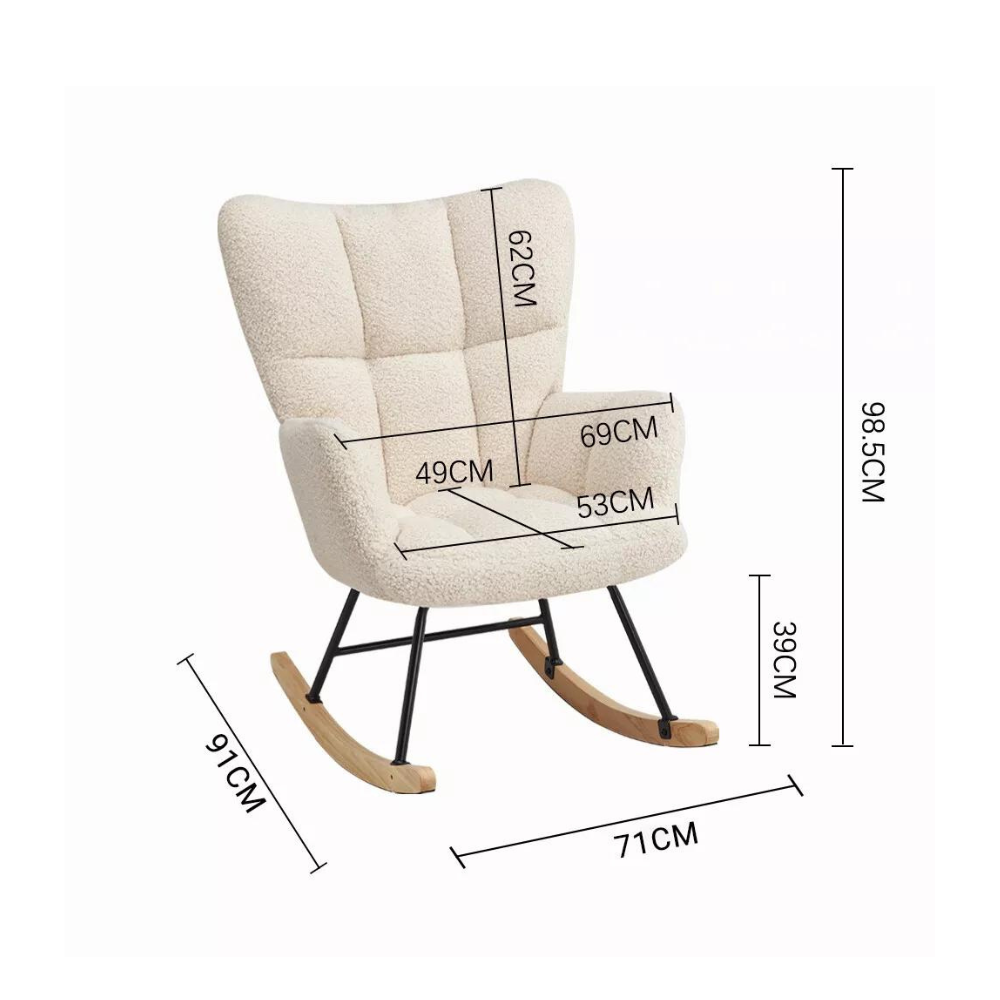 White Teddy Rocking Chair_7