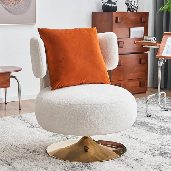 Stylish Fabric Swivel Accent Chair_0