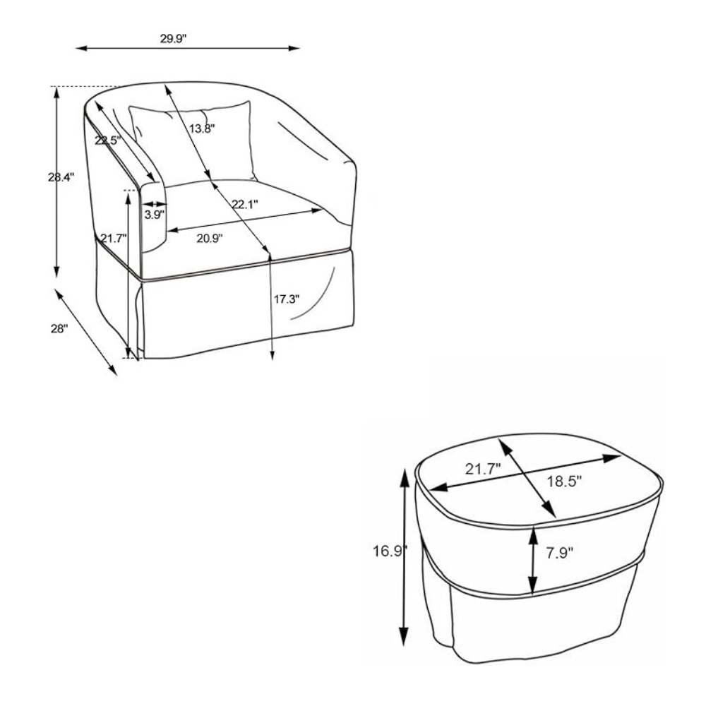Comfy Swivel Barrel Chair with Ottoman_6