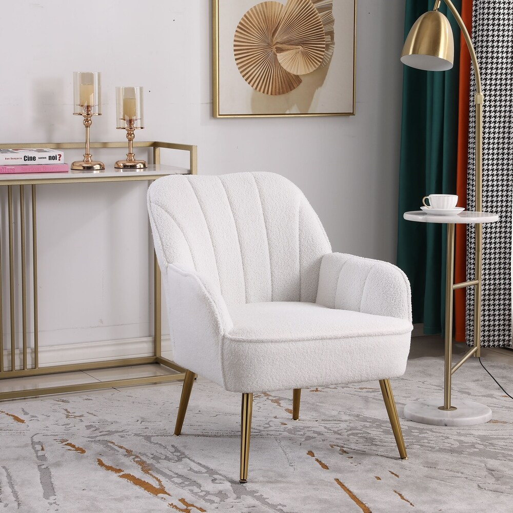 Gold-Legged Ivory Accent Chair_0