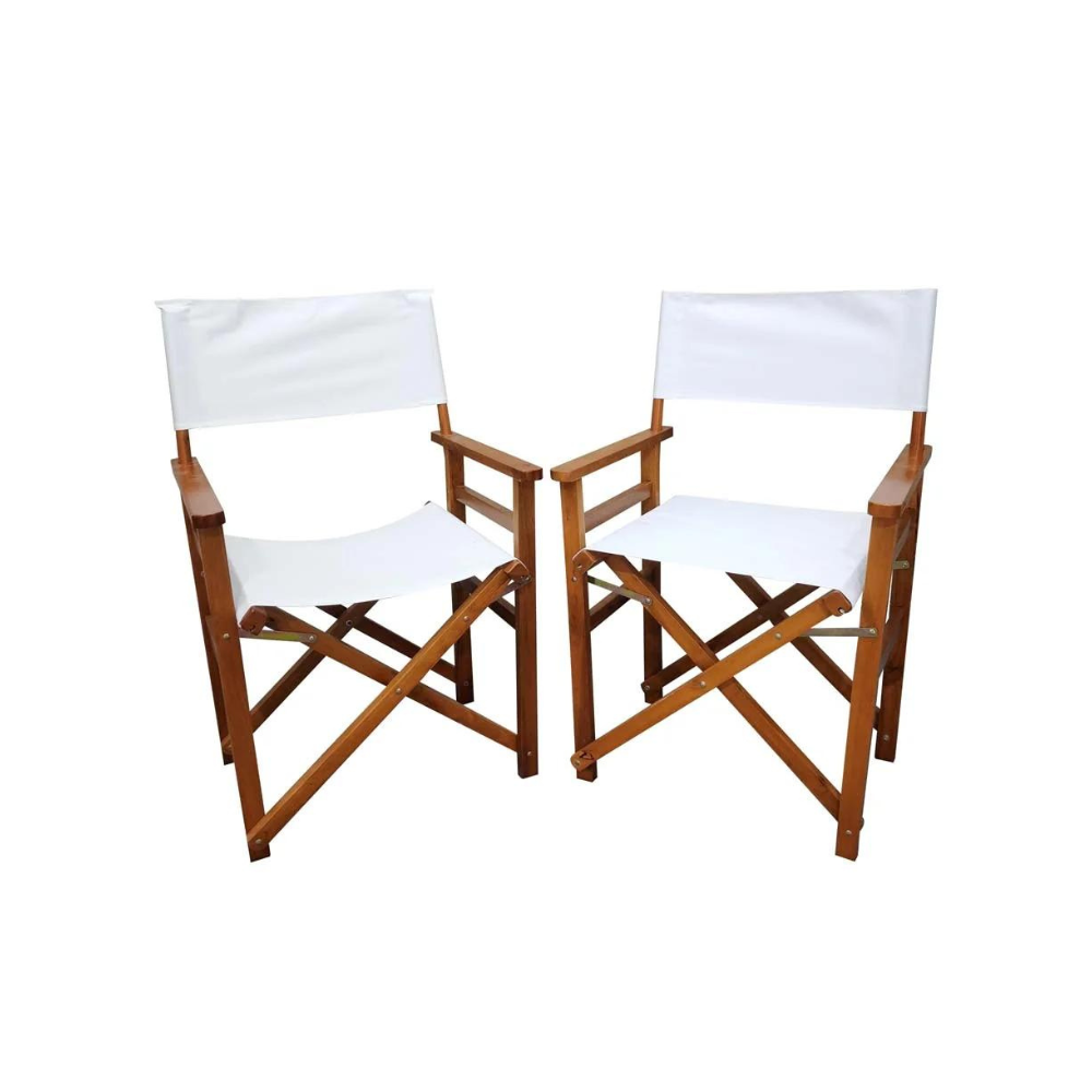 Set of 2 Wooden Director Chairs with Canvas Seats_4