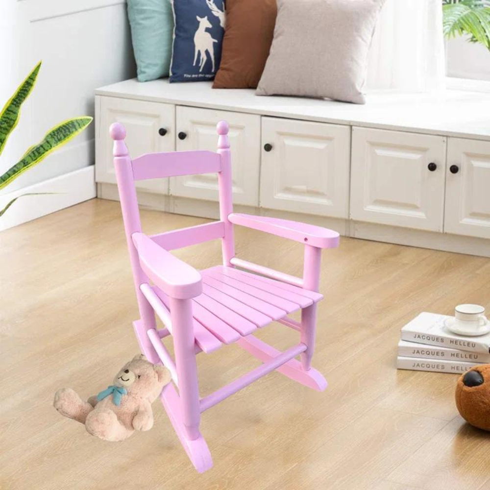 Light Pink Kids' Rocking Chair Indoor Outdoor_1